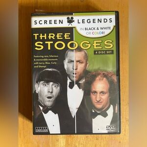 Three Stooges 4-Disc Set - Black & White or Color GUC